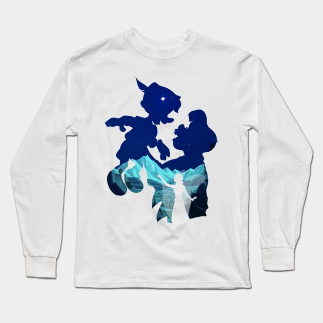 Pinocchio and Geppetto Long Sleeve T-Shirt by Nicole Nichols